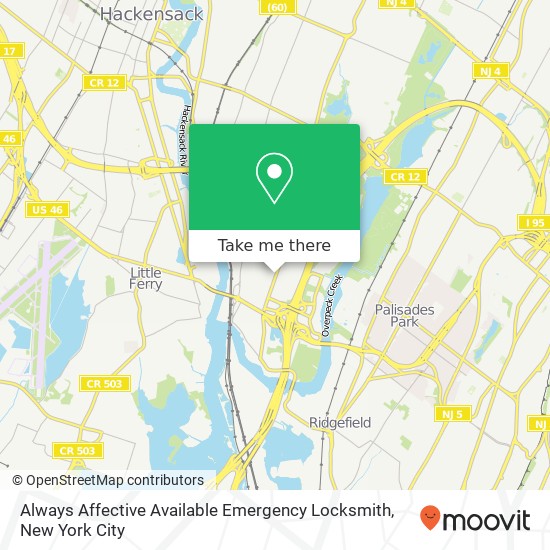 Mapa de Always Affective Available Emergency Locksmith