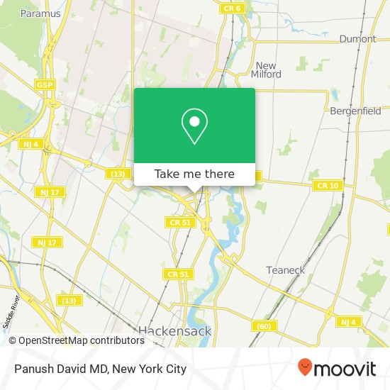 Panush David MD map