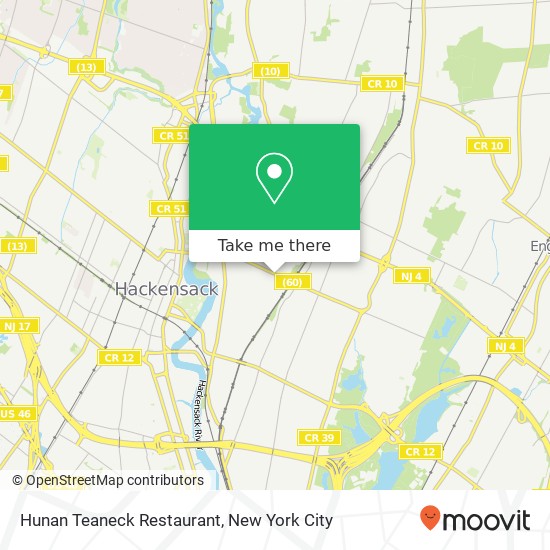 Hunan Teaneck Restaurant map