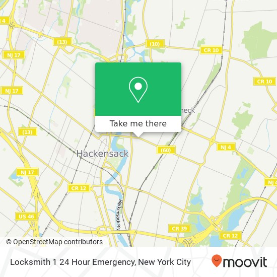 Locksmith 1 24 Hour Emergency map