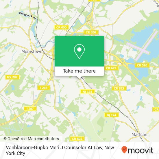 Mapa de Vanblarcom-Gupko Meri J Counselor At Law