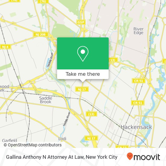 Mapa de Gallina Anthony N Attorney At Law