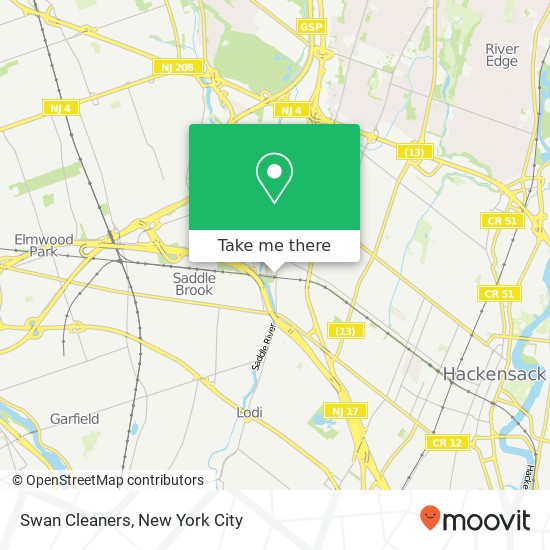 Swan Cleaners map