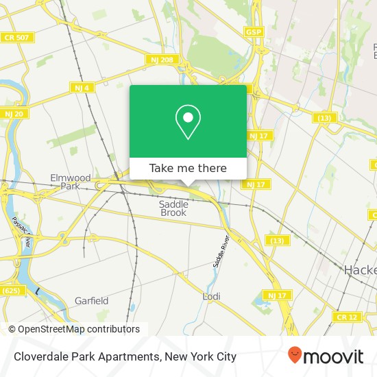 Mapa de Cloverdale Park Apartments