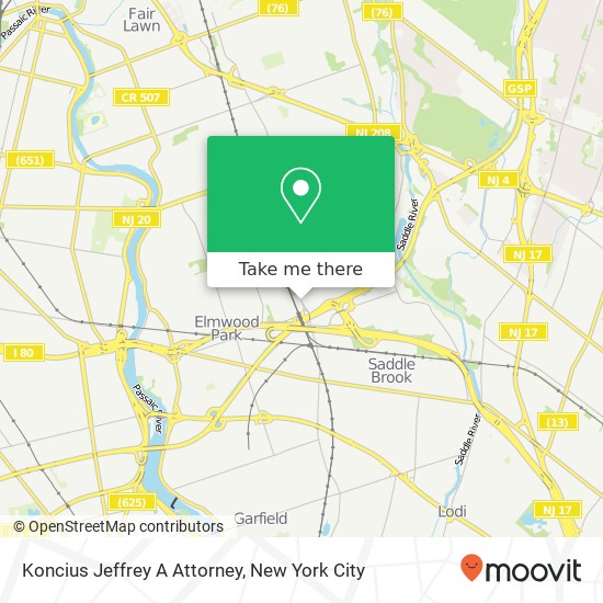 Koncius Jeffrey A Attorney map