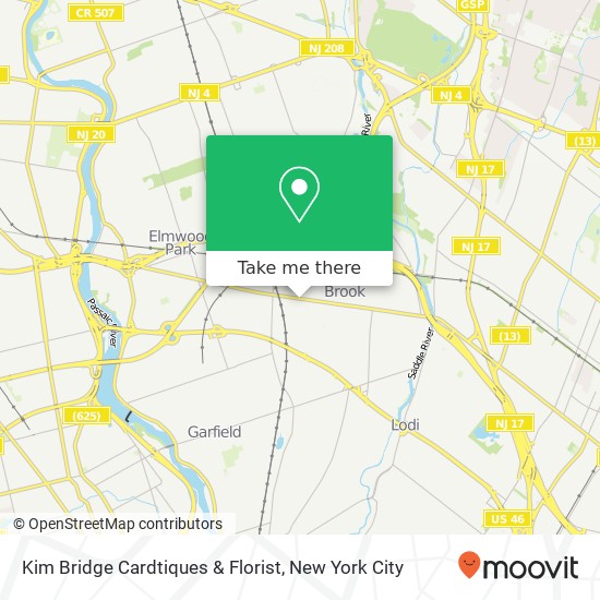 Mapa de Kim Bridge Cardtiques & Florist