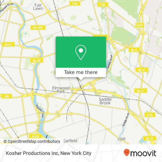 Mapa de Kosher Productions Inc