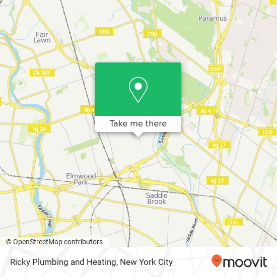 Mapa de Ricky Plumbing and Heating