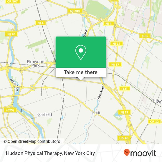 Mapa de Hudson Physical Therapy