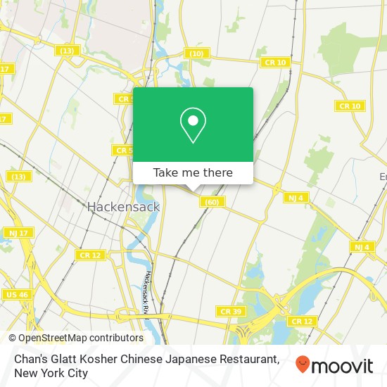 Chan's Glatt Kosher Chinese Japanese Restaurant map