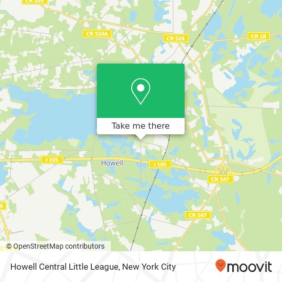 Mapa de Howell Central Little League