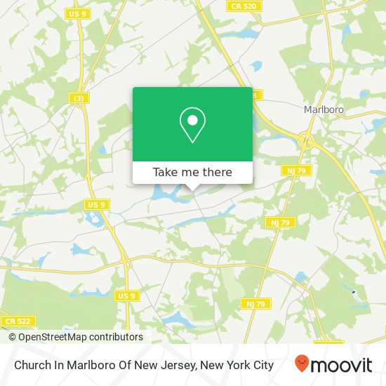 Church In Marlboro Of New Jersey map