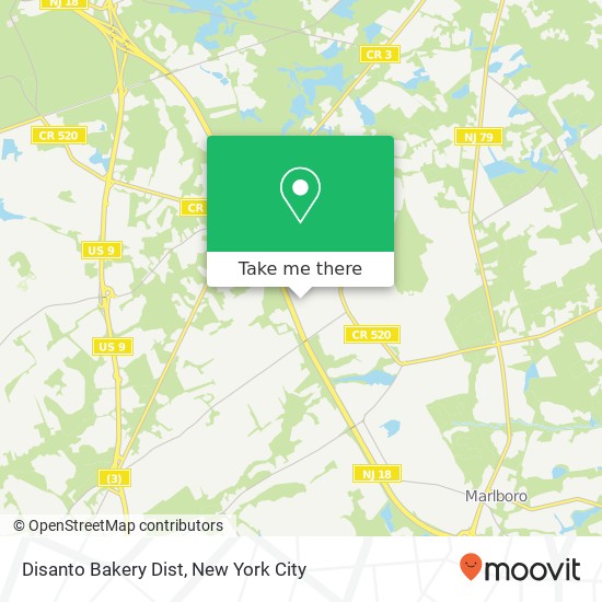 Disanto Bakery Dist map