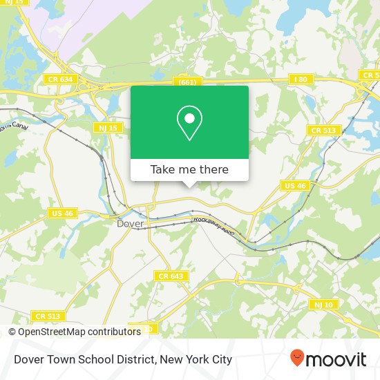 Mapa de Dover Town School District
