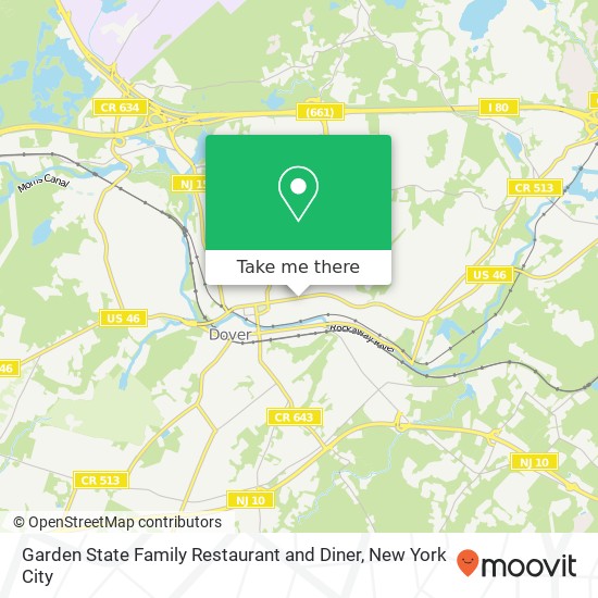 Mapa de Garden State Family Restaurant and Diner