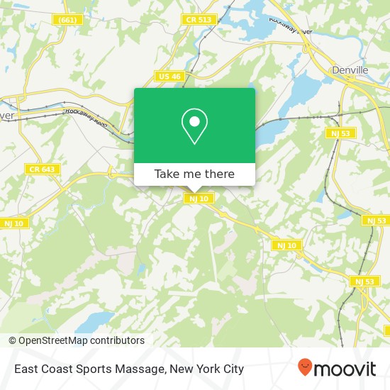 East Coast Sports Massage map