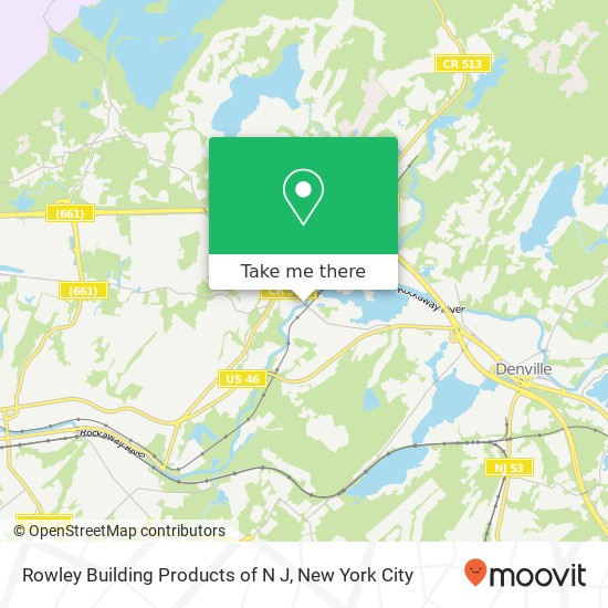 Mapa de Rowley Building Products of N J