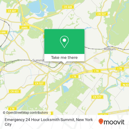 Emergency 24 Hour Locksmith Summit map