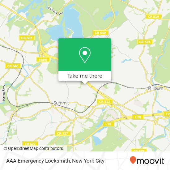 AAA Emergency Locksmith map