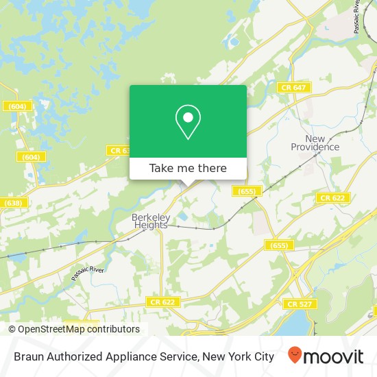 Mapa de Braun Authorized Appliance Service