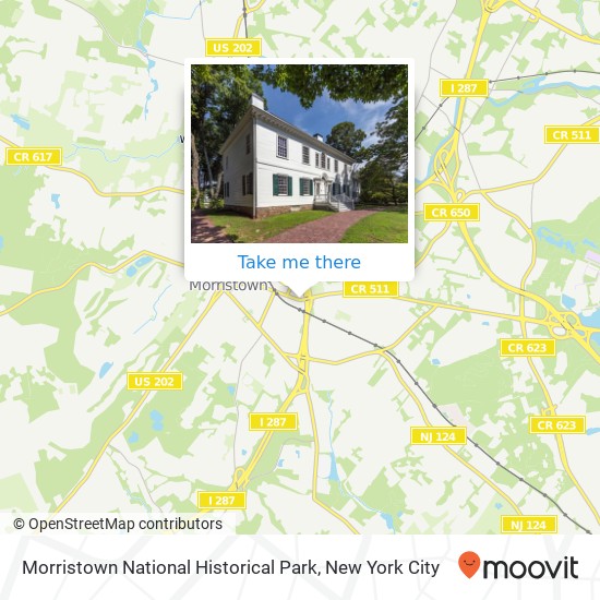 Morristown National Historical Park map