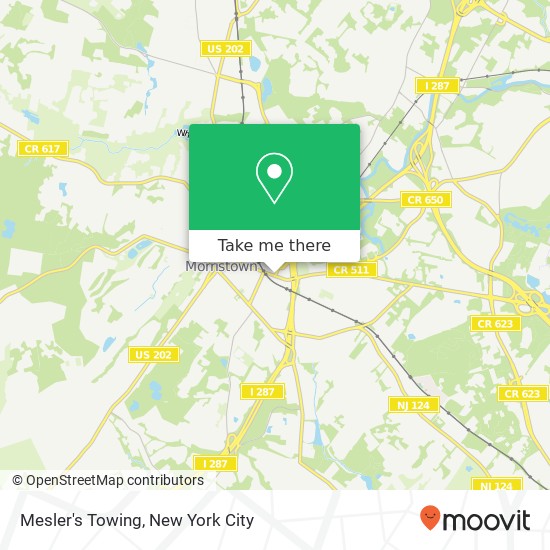 Mesler's Towing map