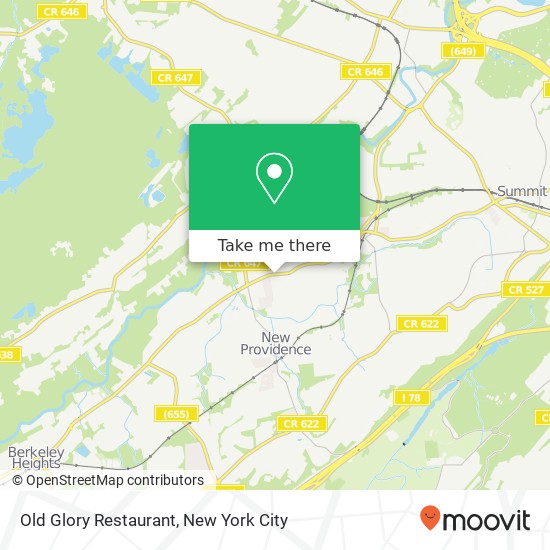 Mapa de Old Glory Restaurant