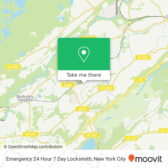 Emergency 24 Hour 7 Day Locksmith map