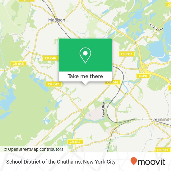 Mapa de School District of the Chathams