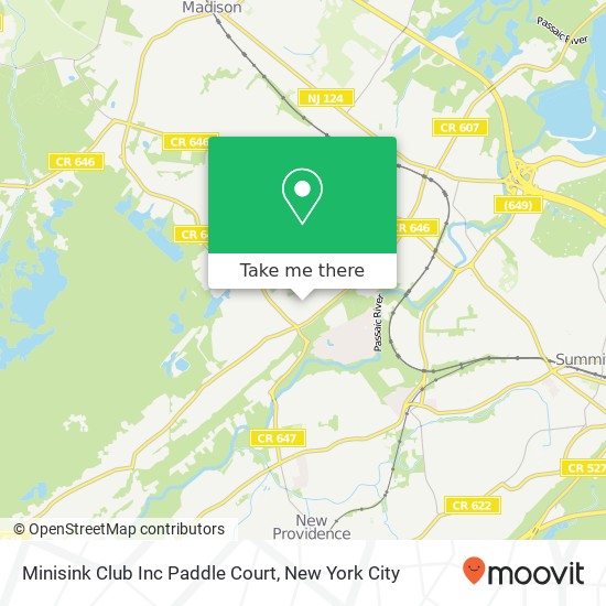 Mapa de Minisink Club Inc Paddle Court