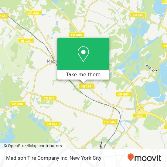 Madison Tire Company Inc map