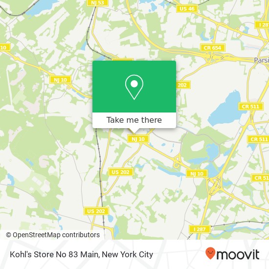 Mapa de Kohl's Store No 83 Main