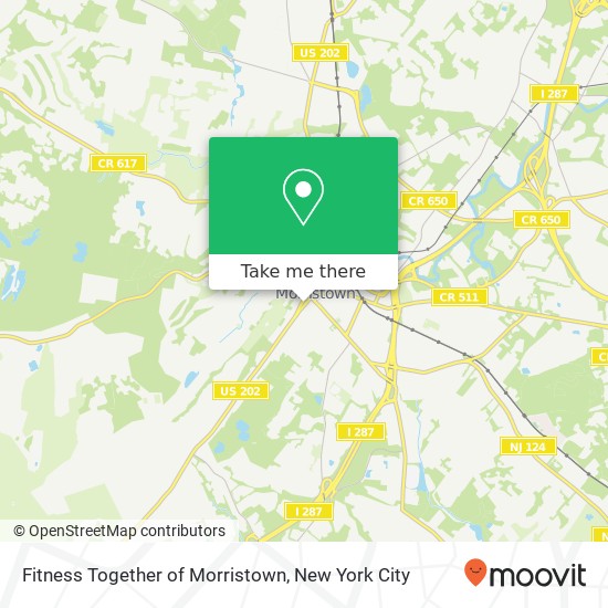 Mapa de Fitness Together of Morristown