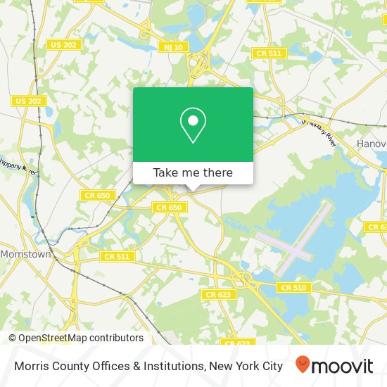 Mapa de Morris County Offices & Institutions