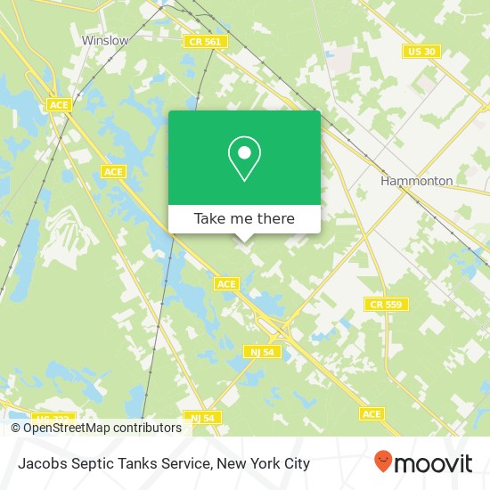 Jacobs Septic Tanks Service map