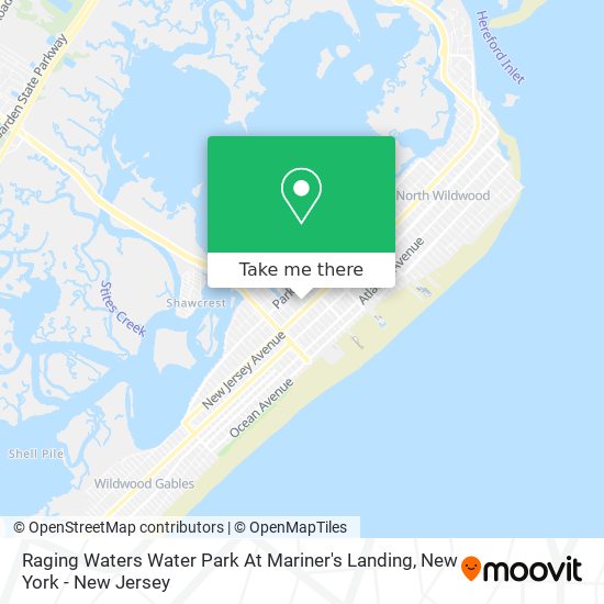 Raging Waters Water Park At Mariner's Landing map
