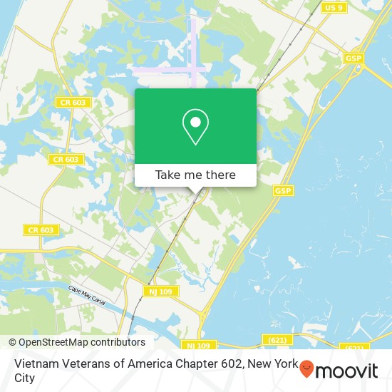 Mapa de Vietnam Veterans of America Chapter 602