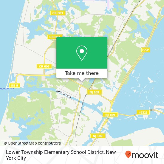 Mapa de Lower Township Elementary School District