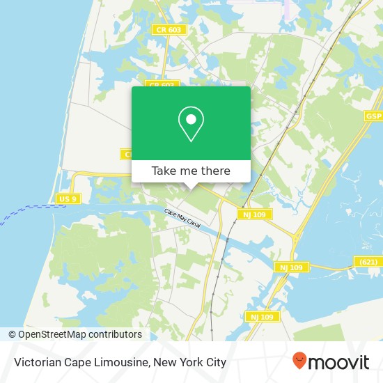 Mapa de Victorian Cape Limousine
