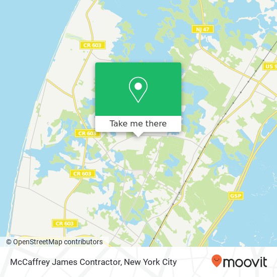 McCaffrey James Contractor map