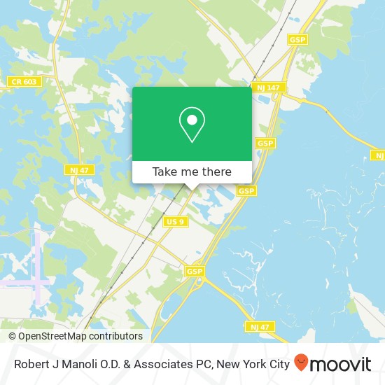 Robert J Manoli O.D. & Associates PC map