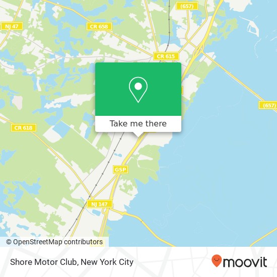 Shore Motor Club map