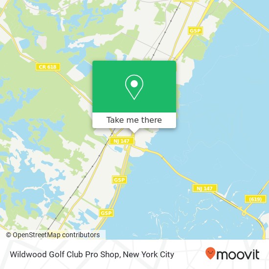 Mapa de Wildwood Golf Club Pro Shop