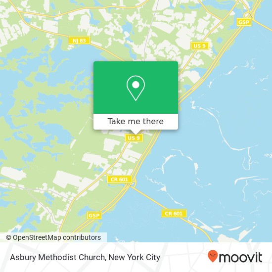 Asbury Methodist Church map