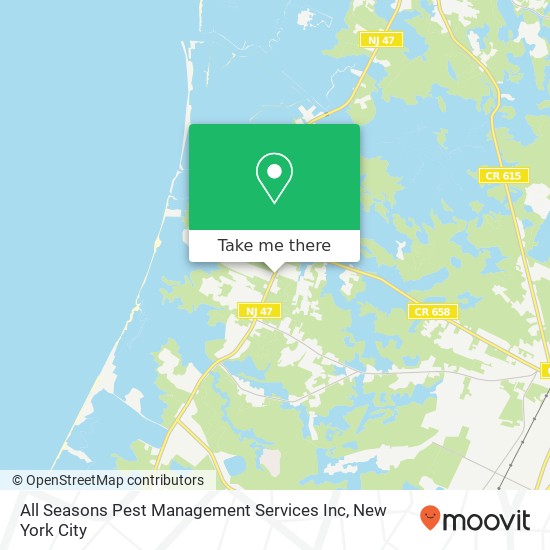 All Seasons Pest Management Services Inc map