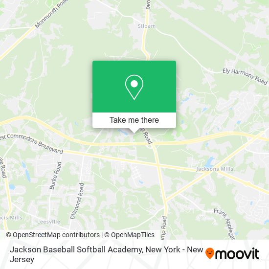 Mapa de Jackson Baseball Softball Academy