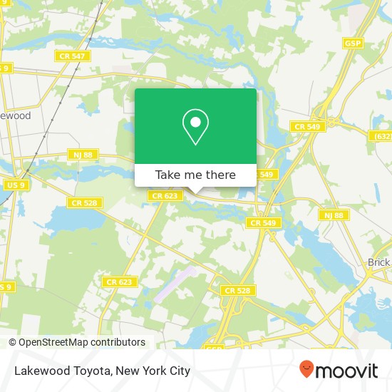 Lakewood Toyota map