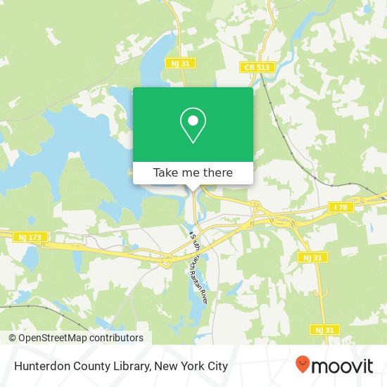 Mapa de Hunterdon County Library