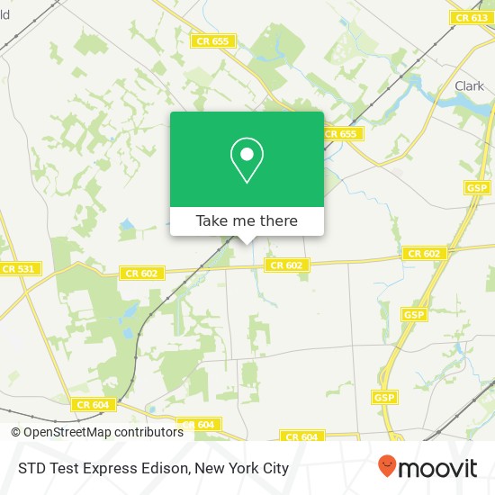 STD Test Express Edison map