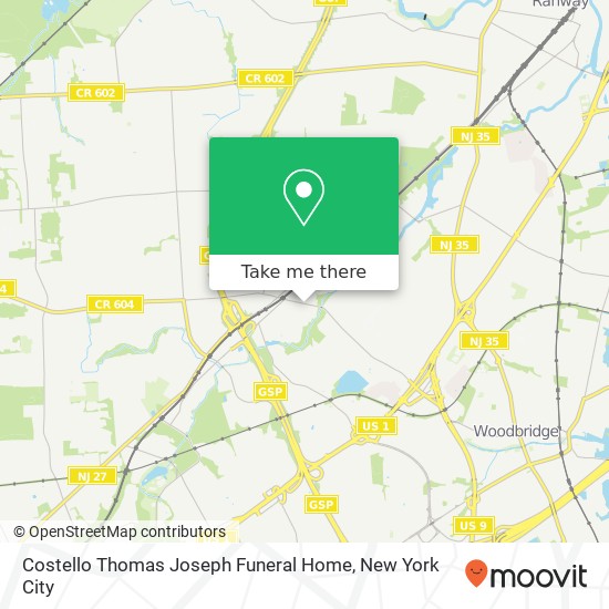 Costello Thomas Joseph Funeral Home map